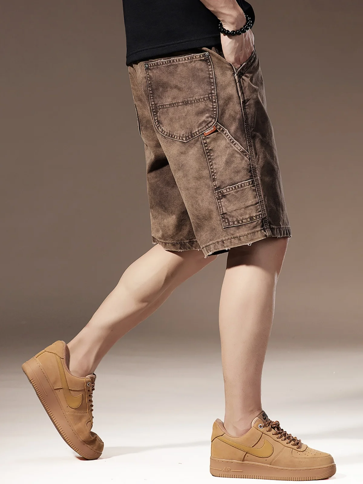 

Мужские летние повседневные брюки из хлопка оверсайз, прямого кроя, с эффектом тай-дай, в стиле casual, для города, высокого класса