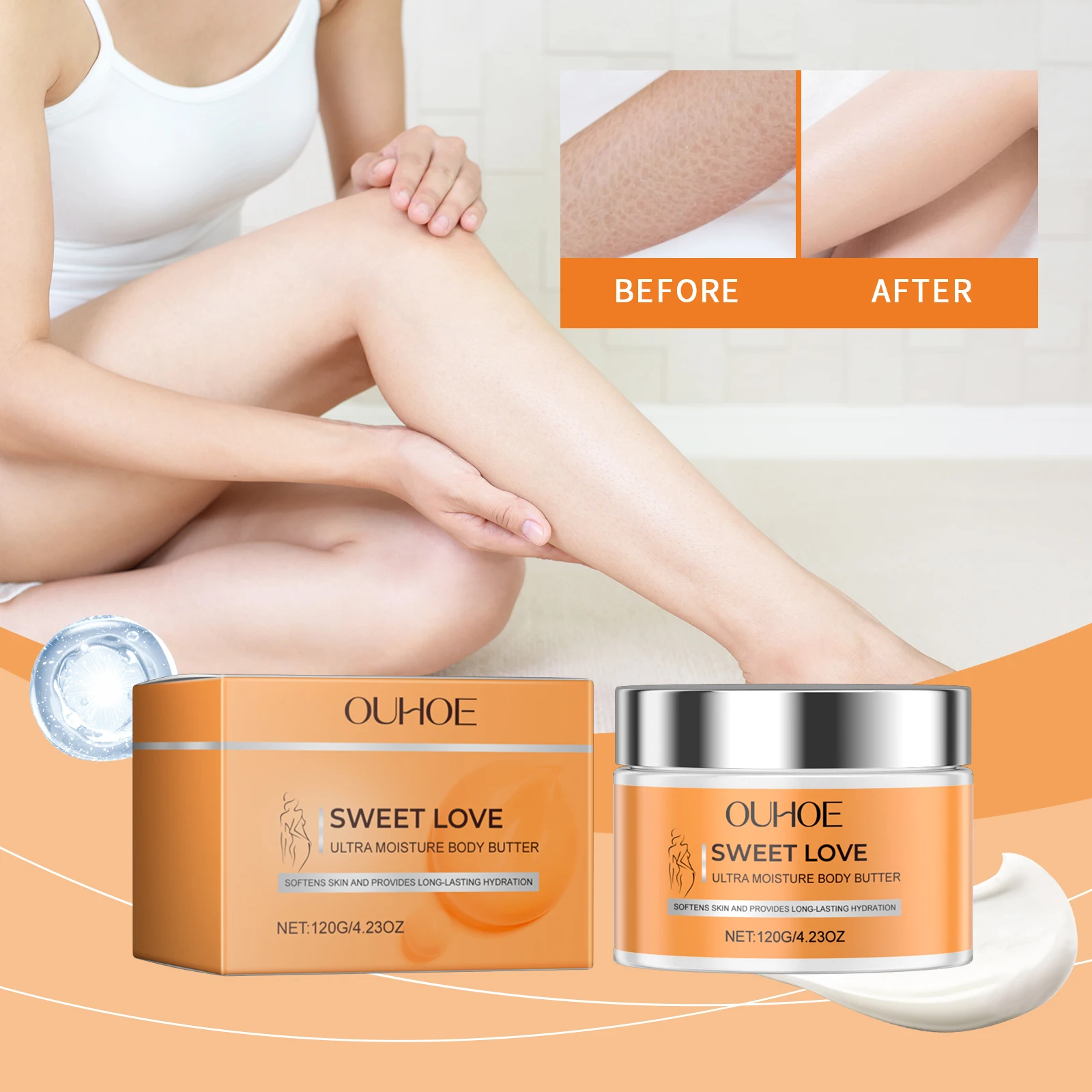 

Крем для тела с маслом ши OUHOE: уменьшает морщины, целлюлит, улучшает состояние дряблой кожи, повышает эластичность, подтягивает кожу.