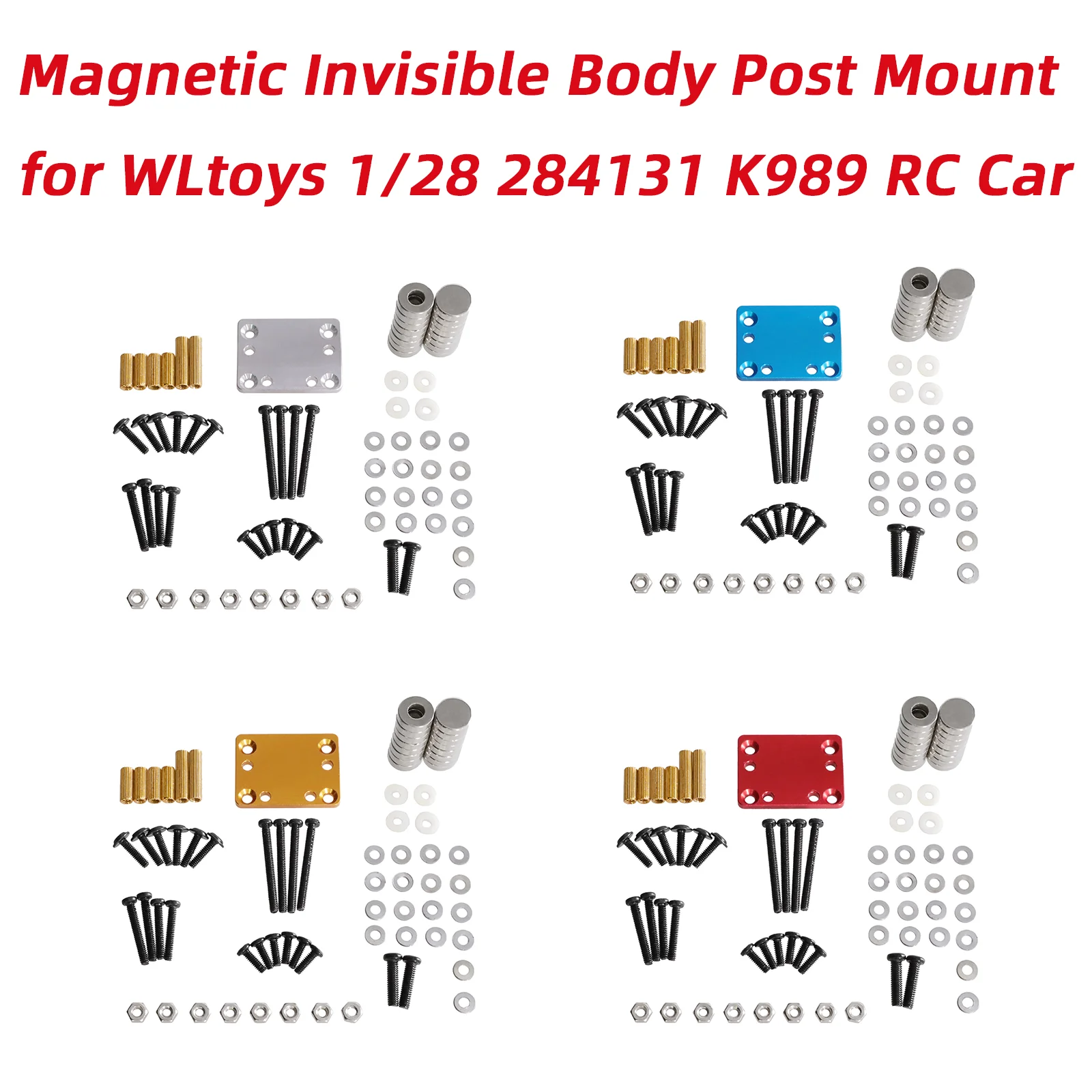 Rc Magnetic Invisible Body Post Mounts - Kit de Atualização Magnético Invisível para