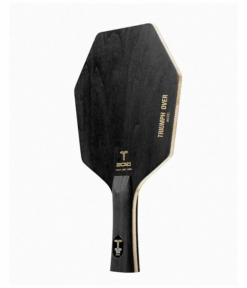 Professionelles sechseckiges PingPong-Paddel, 5-lagiger Tischtennisschläger aus reinem Holz zum Training von Pingpong-Unterklingen, erhöht den Schlagbereich – Detail 11
