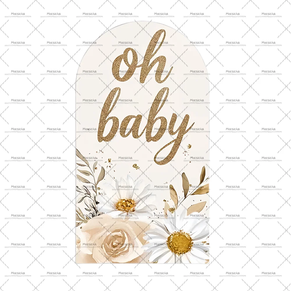 Baby Shower Arch Backdrop Cover Baby Shower Oh Baby Gender Reveal Birthday Party Decoration Photography Background Customizable