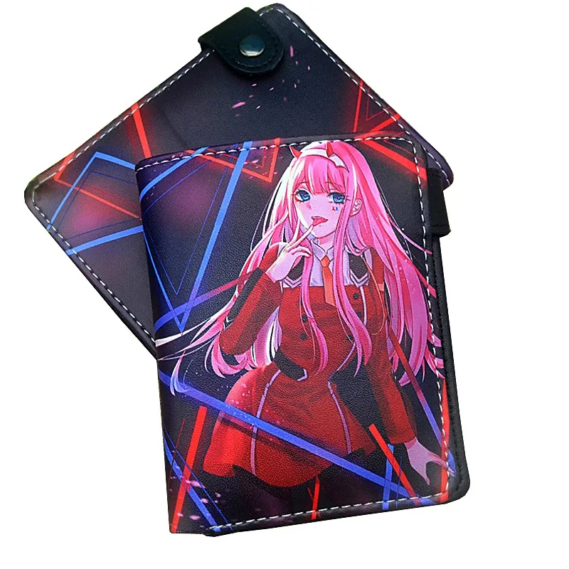 

Аниме Darling in The FRANXX Zero Two Кошелек из искусственной кожи с короткими пуговицами Симпатичный двойной кошелек из синтетической кожи