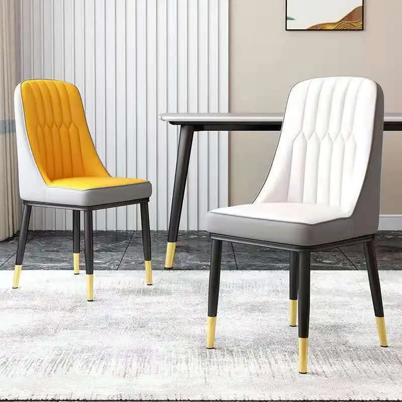 Sillas de comedor nórdicas para sala de estar, sillón con respaldo de ocio, muebles para el hogar, cocina, silla perezosa, mesa sencilla para