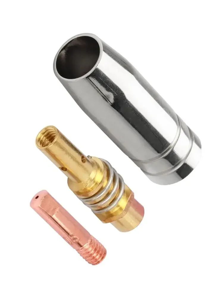 Buse à gaz MIG de Style européen, 3 pièces, pointe de pistolet de soudage, tasse de protection pour torche de soudage MIG MB 14AK 15AK 0.6/0.8/0.9/1.0/1.2mm