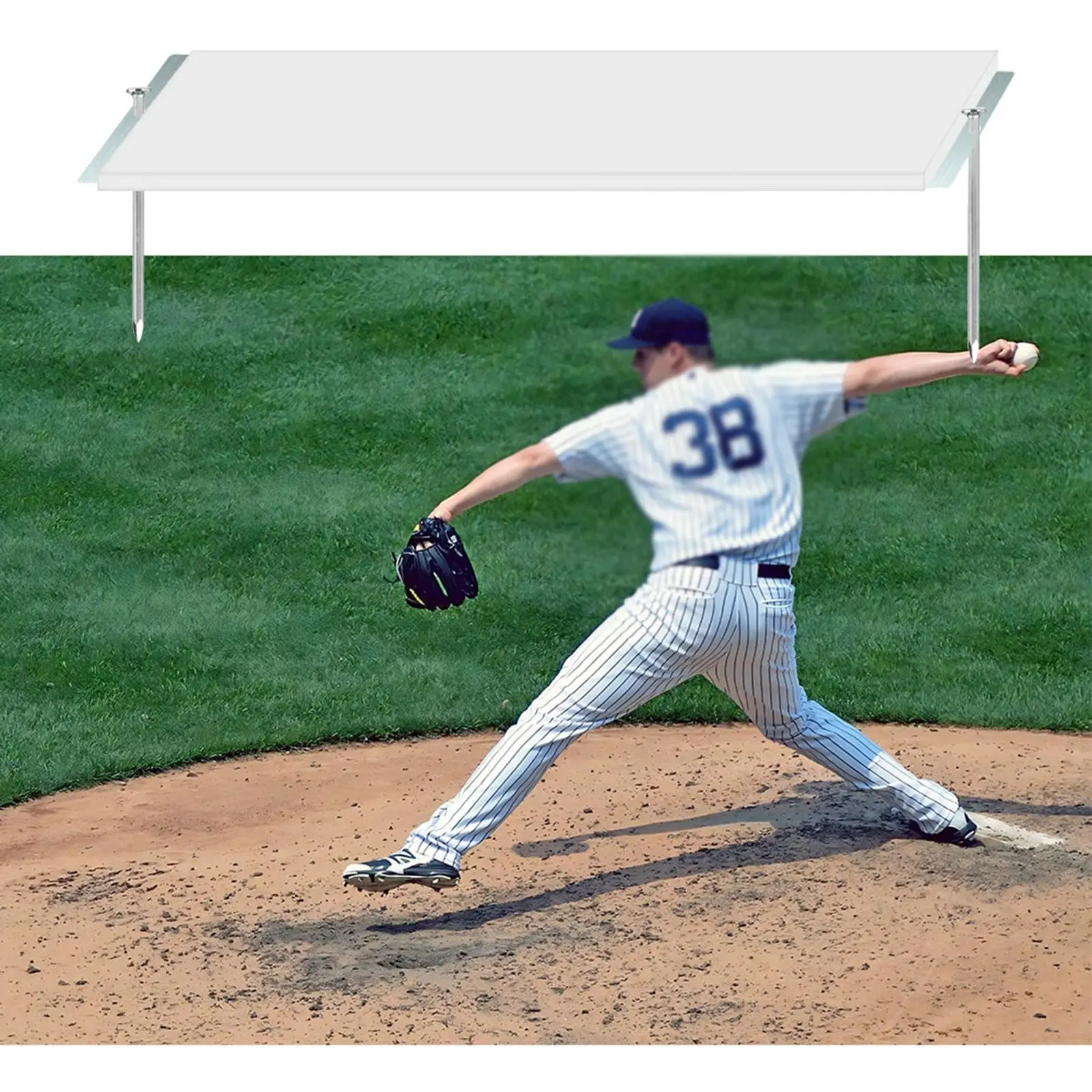 プロ仕様のゴム製野球・ソフトボール用ピッチングマウンドベース、安全なアンカー付き、トレーニングや試合に最適