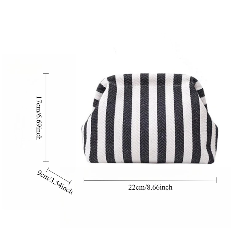 Vertical Woven Summer Crochet Purse Women Beach Clutch Handbags 2027Dumpling HoboCasual Colorblock Bag Ladies Ruched Cloud Purse view 6
