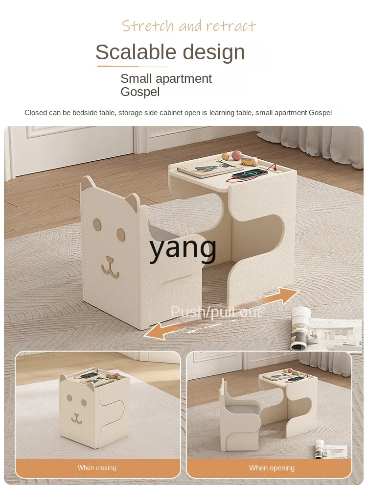 Yhl Small Desk Study Table and Chair Combination Bedside Table Home Bedside Writing Manual Work Toy Table