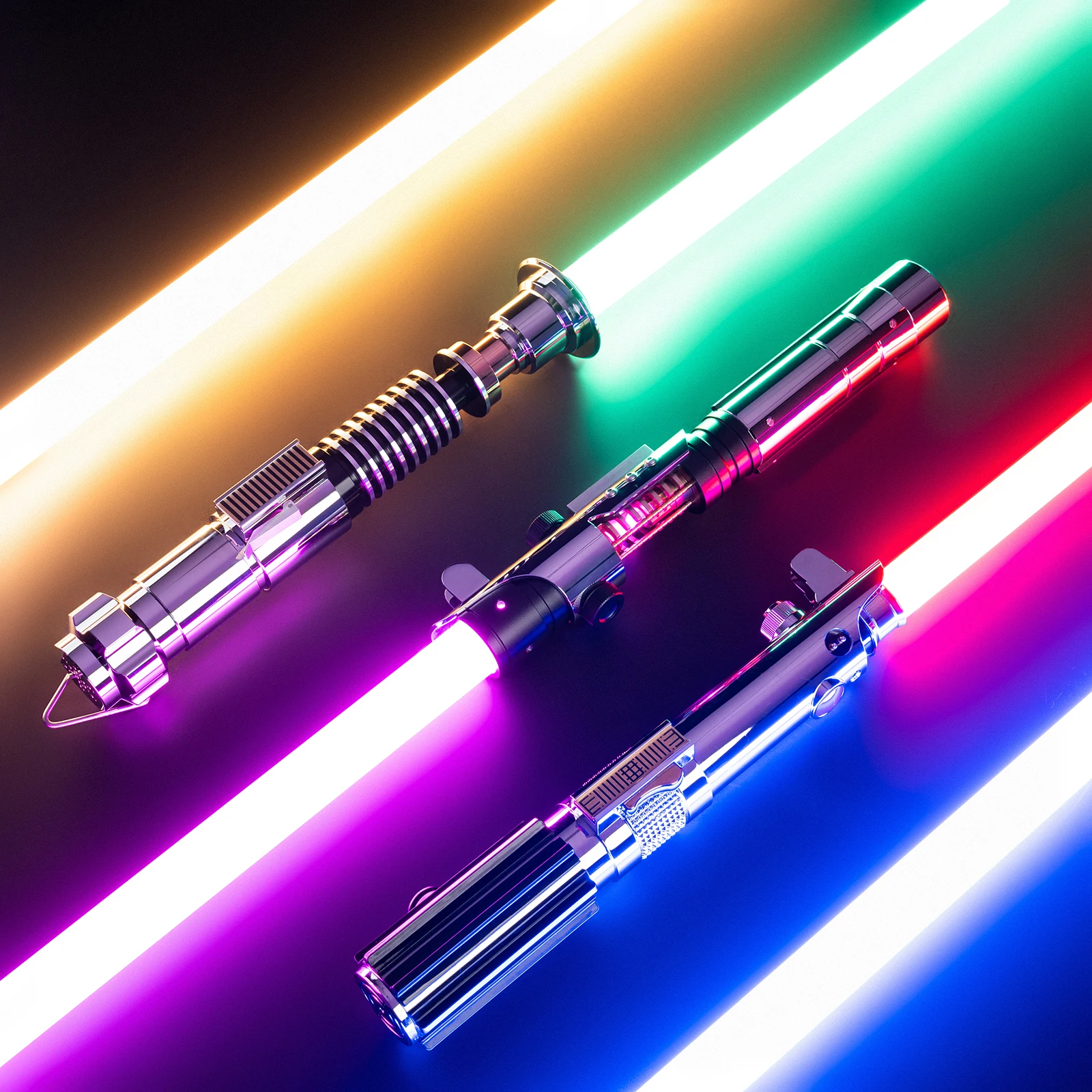 DamienSaber Luke Skywalker Lightsaber Darksaber Obi-Wan Anakin Saber Sensitive Smooth Swing Laser Sword Toys for Heavy Dueling