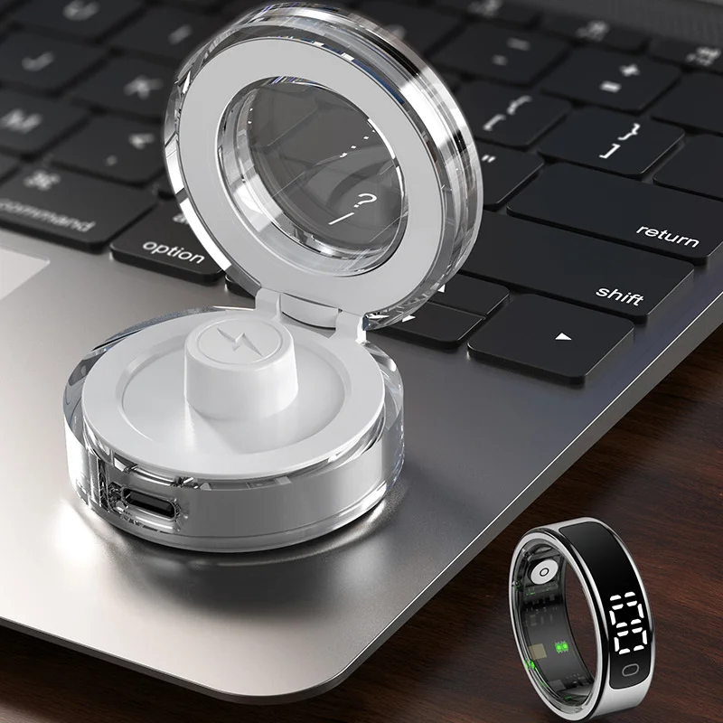 Anello Intelligente con Display LED, Monitoraggio della Salute, Funzione Fotocamera e Batteria a Lunga Durata