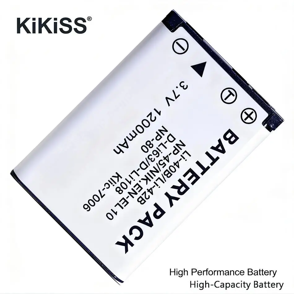 Batería de Cámara Duradera de 1200mAh LI-42B para Olympus y Fujifilm Fuji NP-45 NP 45 NP45 NP 45A 45B 45S EN-EL10 Klic-7006 NP-80