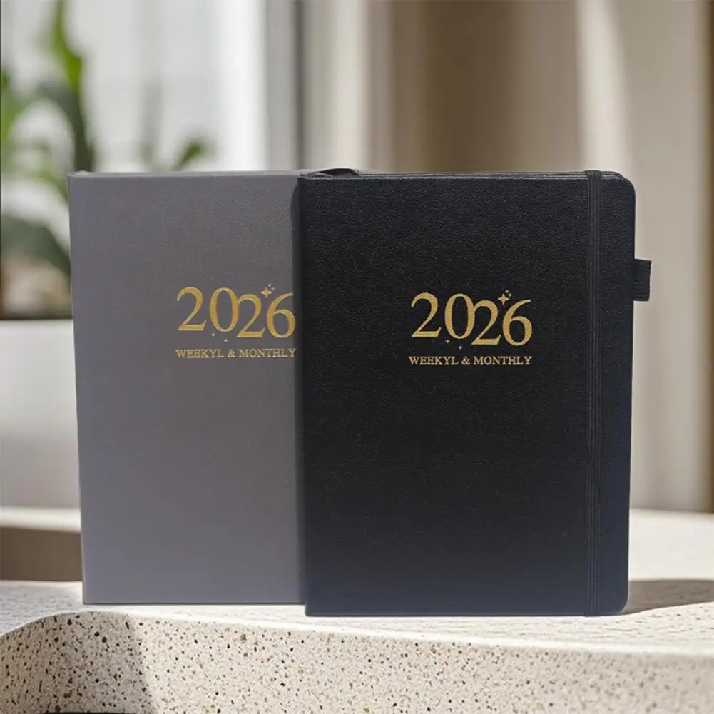 دفتر A5 144 ورقة غلاف فني مجلة يومية تقويم متعدد الوظائف 2026 مخطط جدول توازن الحياة العاملة للمنزل الجامعي