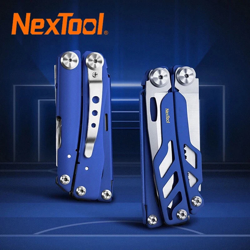 NexTool Flagship Pro Multitool Pliers 16 in 1 Multi-tool edc Outdoor Pocket Knife Saw Scissors Multi-Functional Tool Blue Color