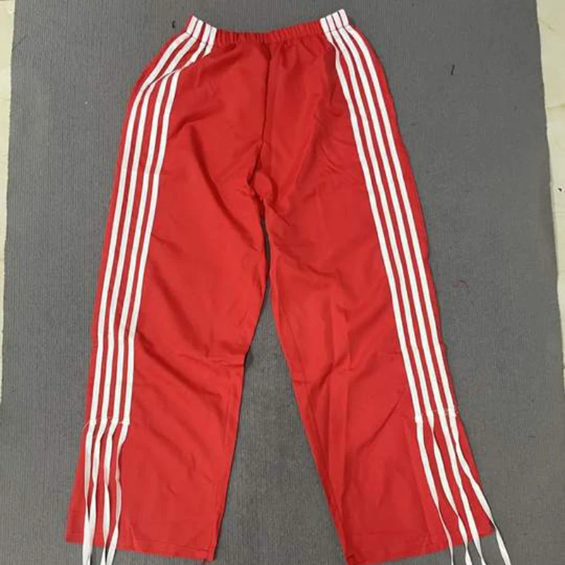 ฤดูใบไม้ผลิและฤดูใบไม้ร่วงผู้หญิง Bow Tie Casual กางเกงใหม่หลวมตรงกีฬาเอวสูงขากว้างกางเกงยาว