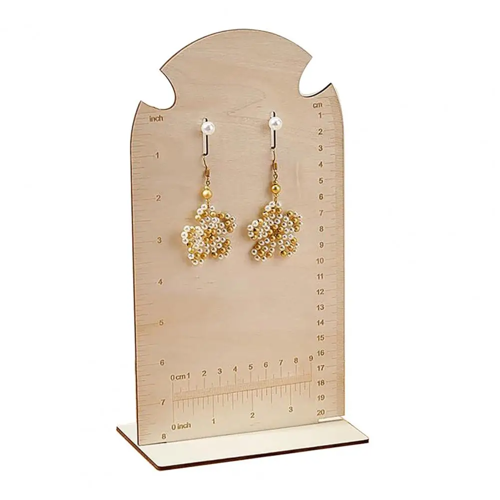 Earring Stand Wooden Earring Organizer Frame with Pre-drilled Holes for Easy Assembly Stable Display Non-slip Ear for Earring