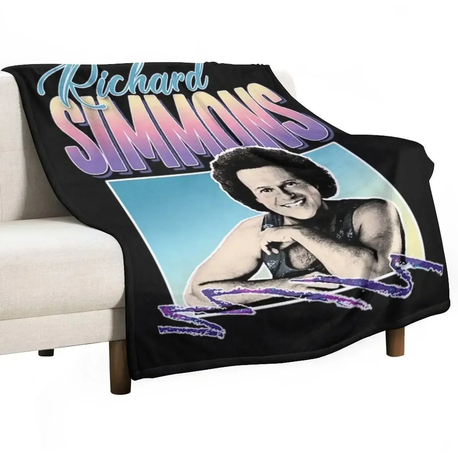 Richard Simmons T-ShirtRichard Simmons 80s Styled Tribute Design Throw Blanket Giant Sofa For Baby Summer Beddings Blankets