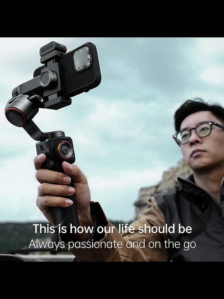 Anti-Shake Phone Vlog Gimbal hohem iSteady M6 Kit 3-Achsen Smartphone Gimbal Stabilizer 360 °   Drehbarer OLED-Großbildschirm mit AI V