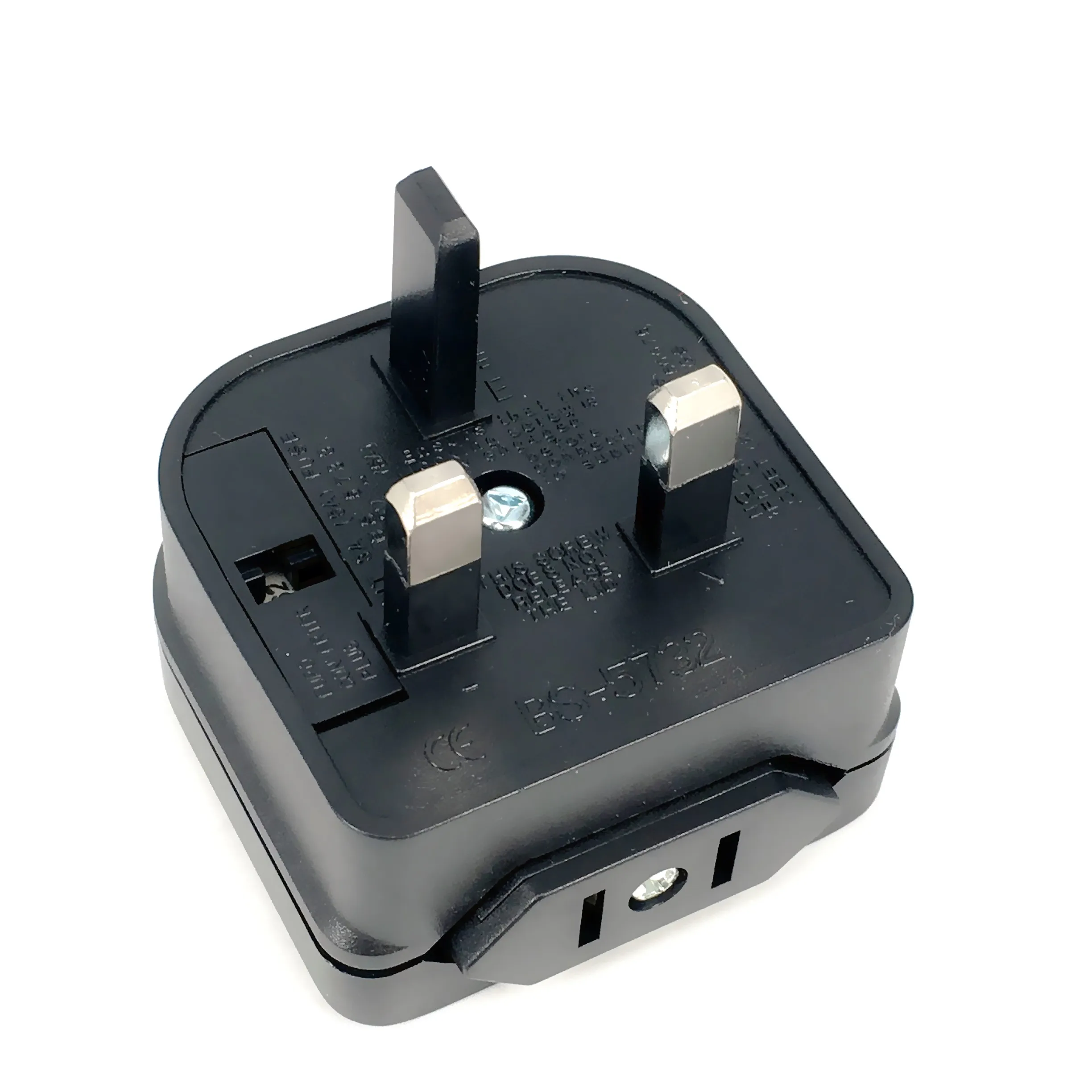 Hochwertiger UK-Konverter mit Sicherung, US/Japan/China 2-Pin Parallelstecker auf Singapur/Malaysia/Hongkong-Steckdose Stromadapter