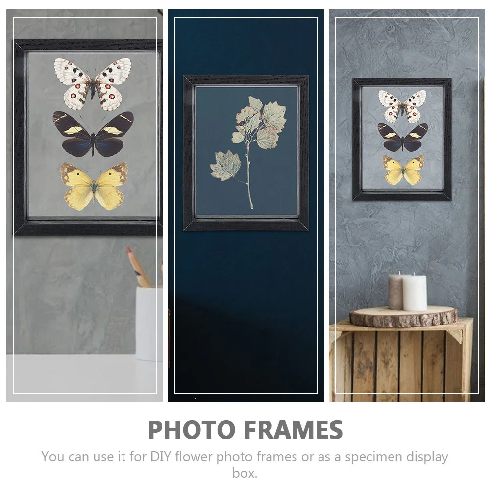 

Creative Specimen Display Frame Wooden DIY Butterfly Plant Photo Frame Durable Decor Birthday Wedding Anniversary