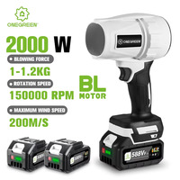 2000W Brushless Electric Turbo Blower Jet Fan 200M/S Cordless Air Blower Violent Blowing Power Tool for Makita 18V Battery Pin