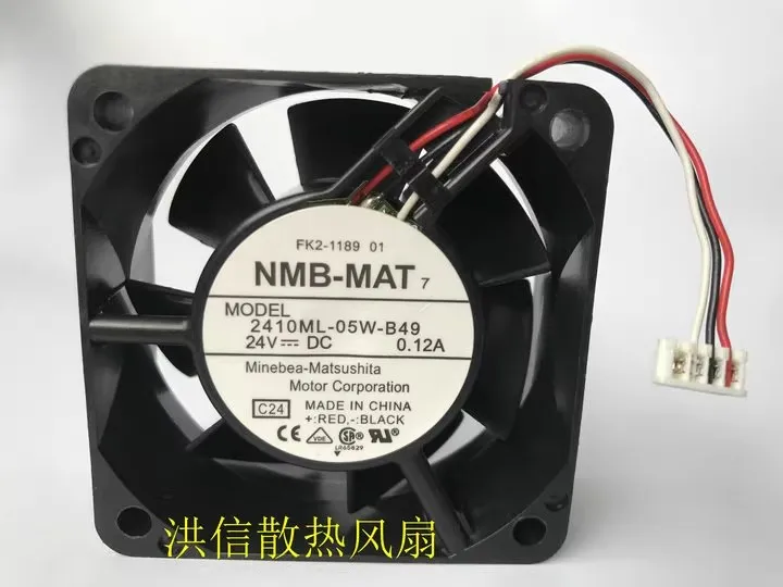 

Free shipping original 6025 2410ML-05W-B49 DC24V 0.12A 6cm inverter cooling fan