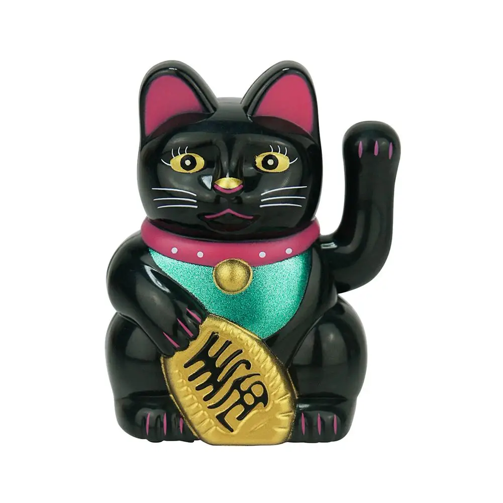 Lucky Cat with Swinging Arm Movement Made of Plastic for Use in Store Openings Office Spaces and Home Decoration Areas