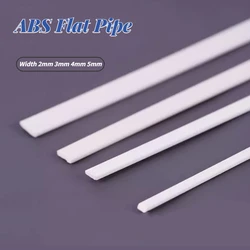 10Pcs ABS Flat Pipe Plastic Pipe Size=1mmx2mmx500mm-2mmx4mmx500mm DIY Manual Construction Sand Table Model Material