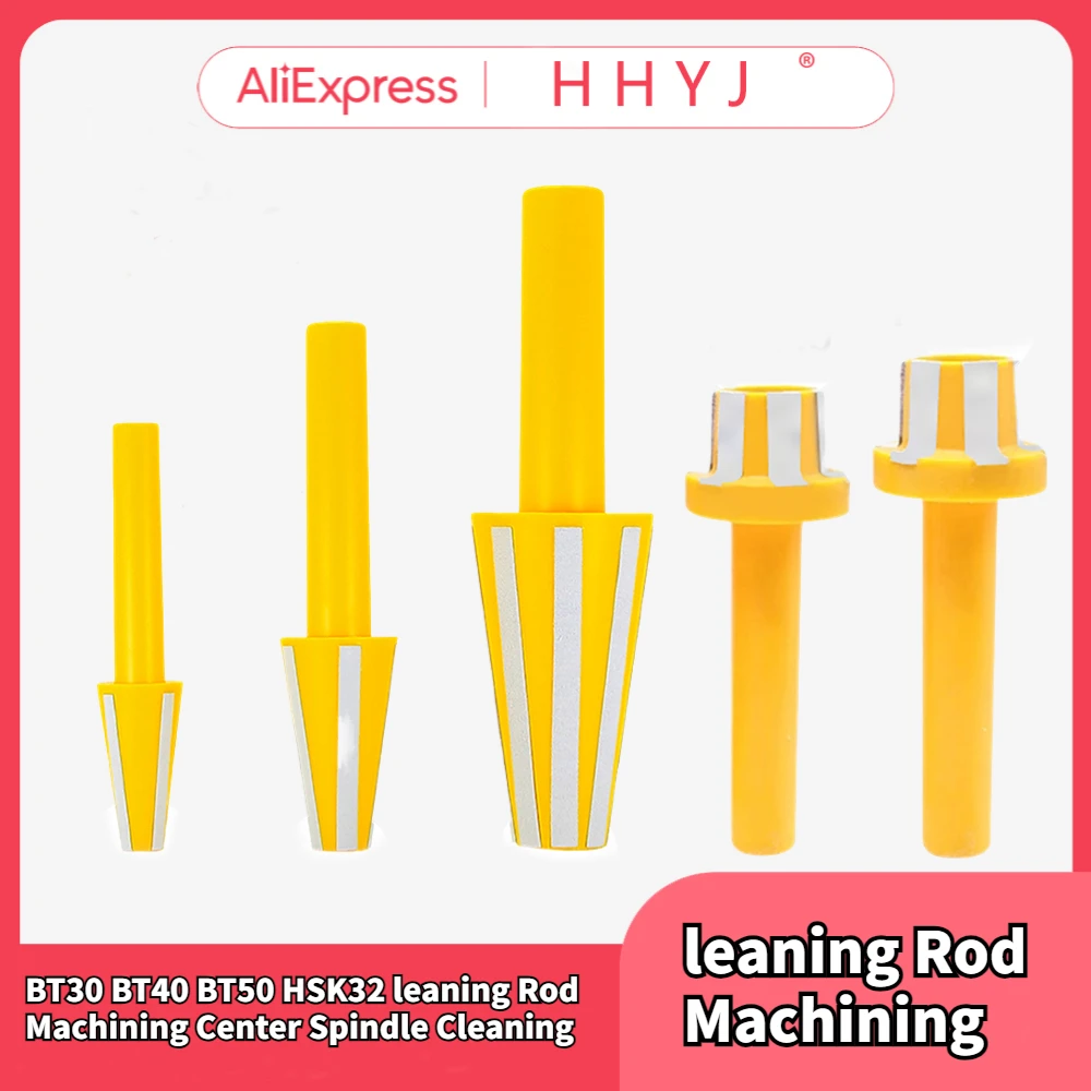 BT30 BT40 BT50 HSK32 HSK40 HSK50 HSK63A HSK63F HSK Spindle Cleaning Rod Cleaner Brush Taper Collet Holder Wipe CNC Tool Holder