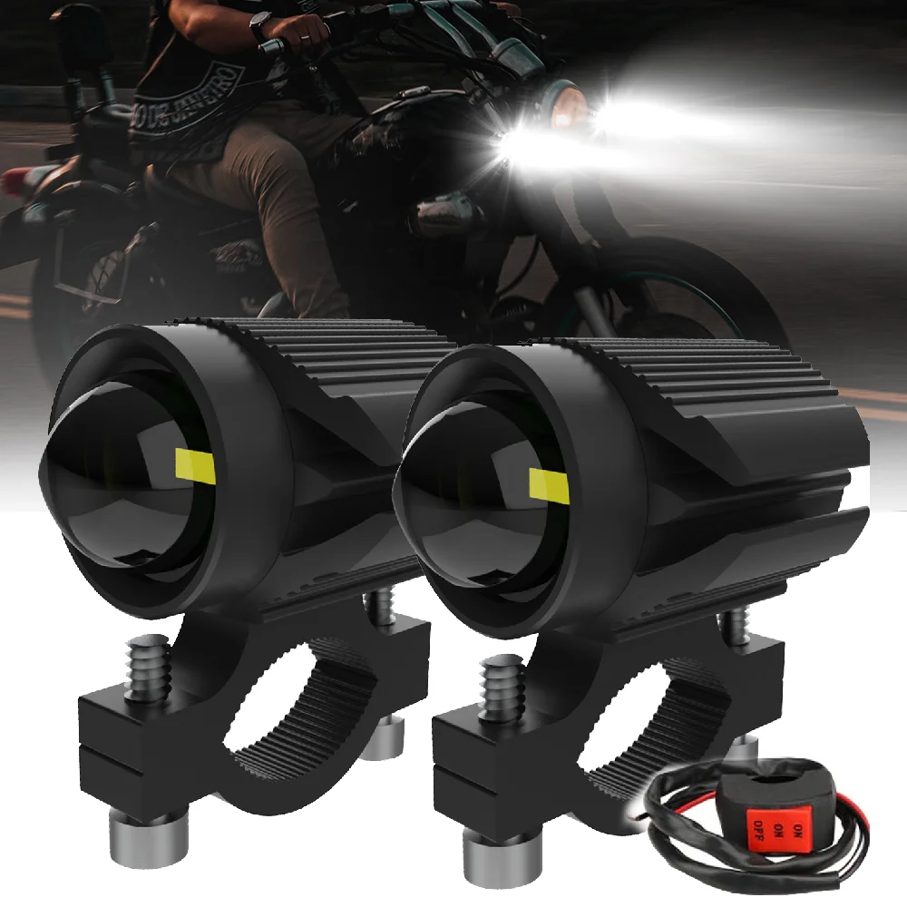 

Led Auxiliary Motorcycle Headlight Fog Lights Dual Color for BMW R1200GS K1600 R1200GS Fog Spot Motos Bulb Super Bright 12V