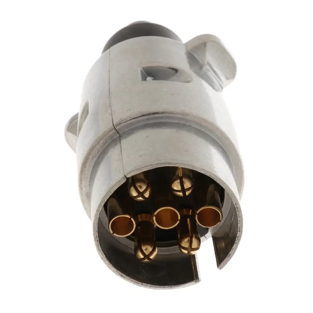 7 Way Wiring Trailer Plug Socket Shock Resistant Connector Adapter for Caravan Boat Truck Electric Light
