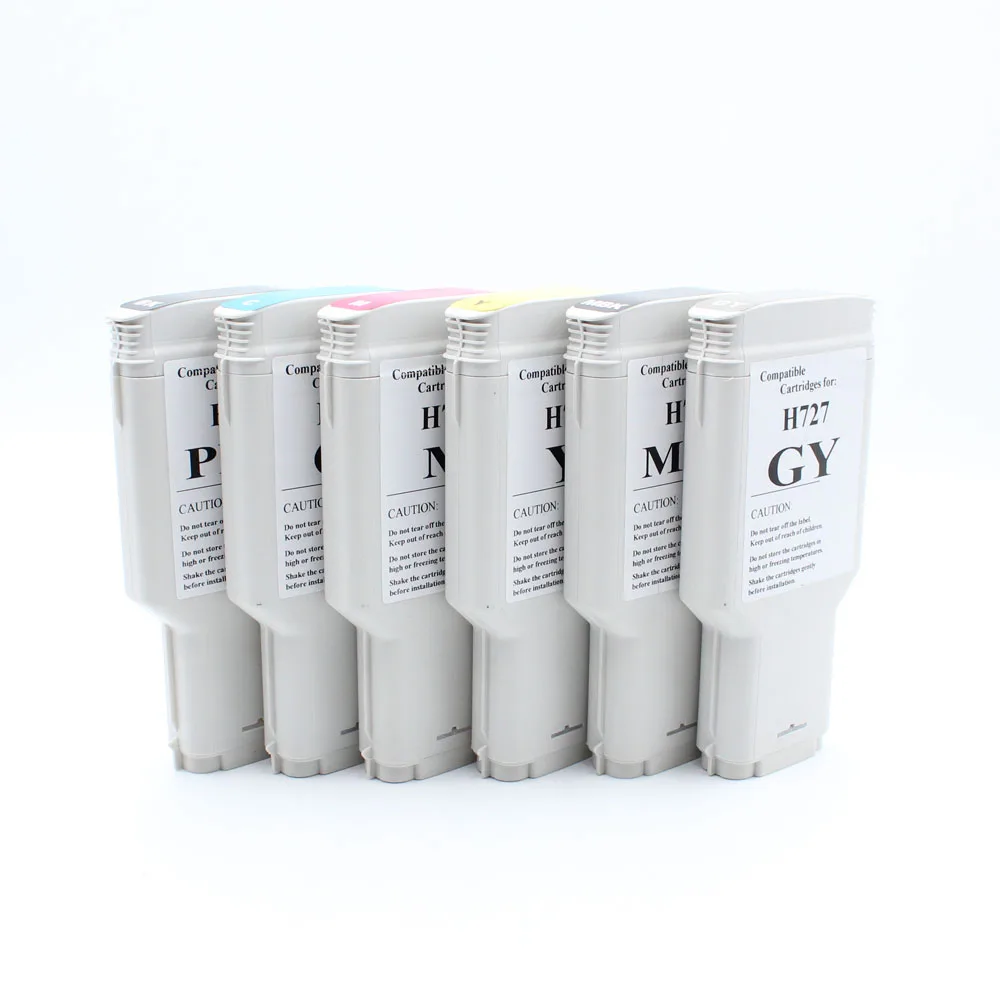 

300 мл для HP 727, пустой совместимый картридж с одноразовым чипом для принтера HP DesignJet T920 T2500 T930 T1530 T2530 T1500