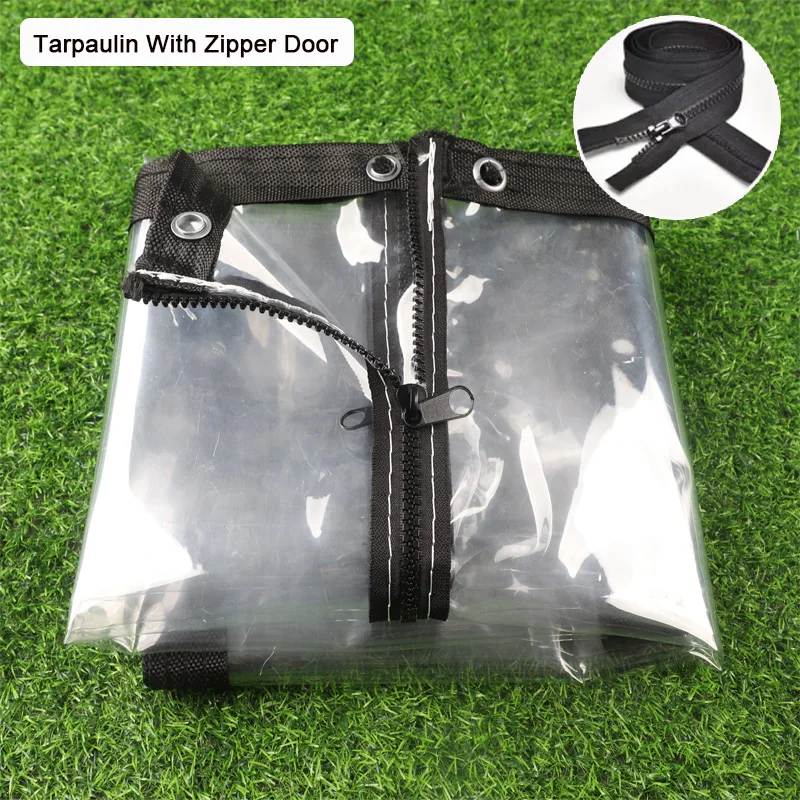 

Customized Transparent Waterproof Tarpaulin With Zipper Door Outdoor Greenhouse Waterproof Rain Shelter Garden Balcony