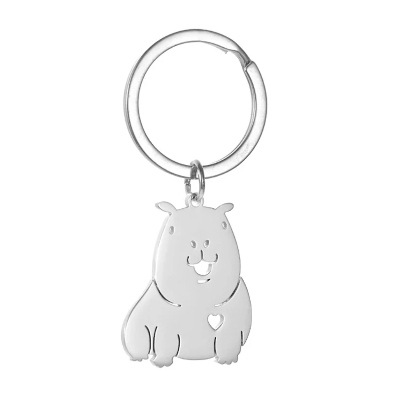 Cute Cartoon Animal Keychain Couple Lovers Keyring Lovely Pendant Key Chain Gift