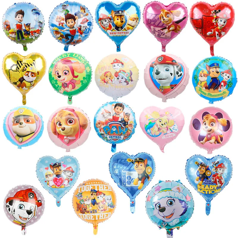 10Pcs Paw Patrol Foil Balloon Set Party Supplies Boy GirlBirthday Party Baby Shower Party Decorations Kid Toys Classic Toys