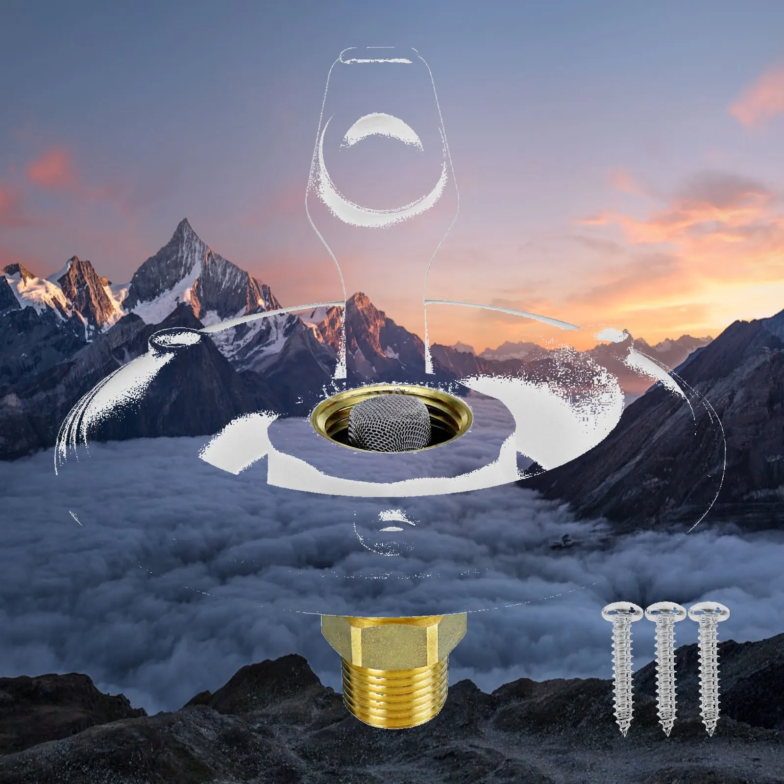 Heavy Duty RV City Water Inlet Brass 3/4 NH Female to 1/2 NPT Male Thread Connector for Fresh Water