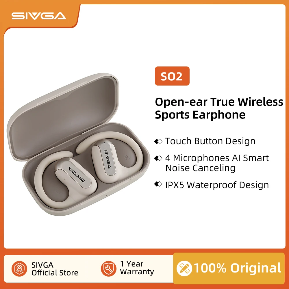 

SIVGA SO2 OWS Air Conduction Touch Button Ear Hooks Open Ear True Wireless Earphone Outdoor Portable Earbuds for Running Cycling