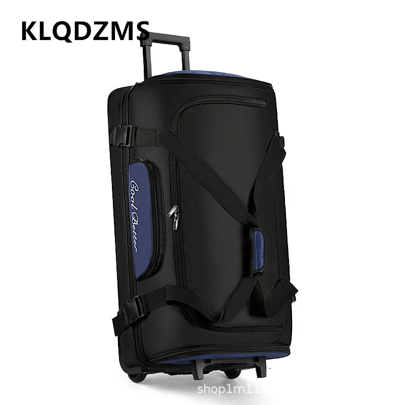 KLQDZMS 34Inch Large Capacity Luggage Multifunctional Shoulder Bag Expandable Trolley Bag Universal Wheel Rolling Suitcase