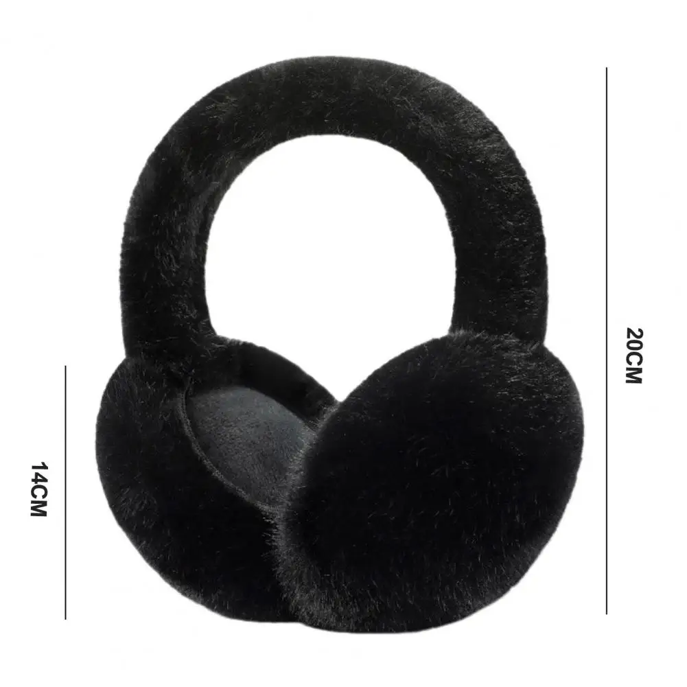 Earmuffs de pele de coelho para mulheres, Earmuffs monocromáticos, Earmuffs quentes bonitos, aquecedor de ouvido ao ar livre, dobrável, peludo, inverno