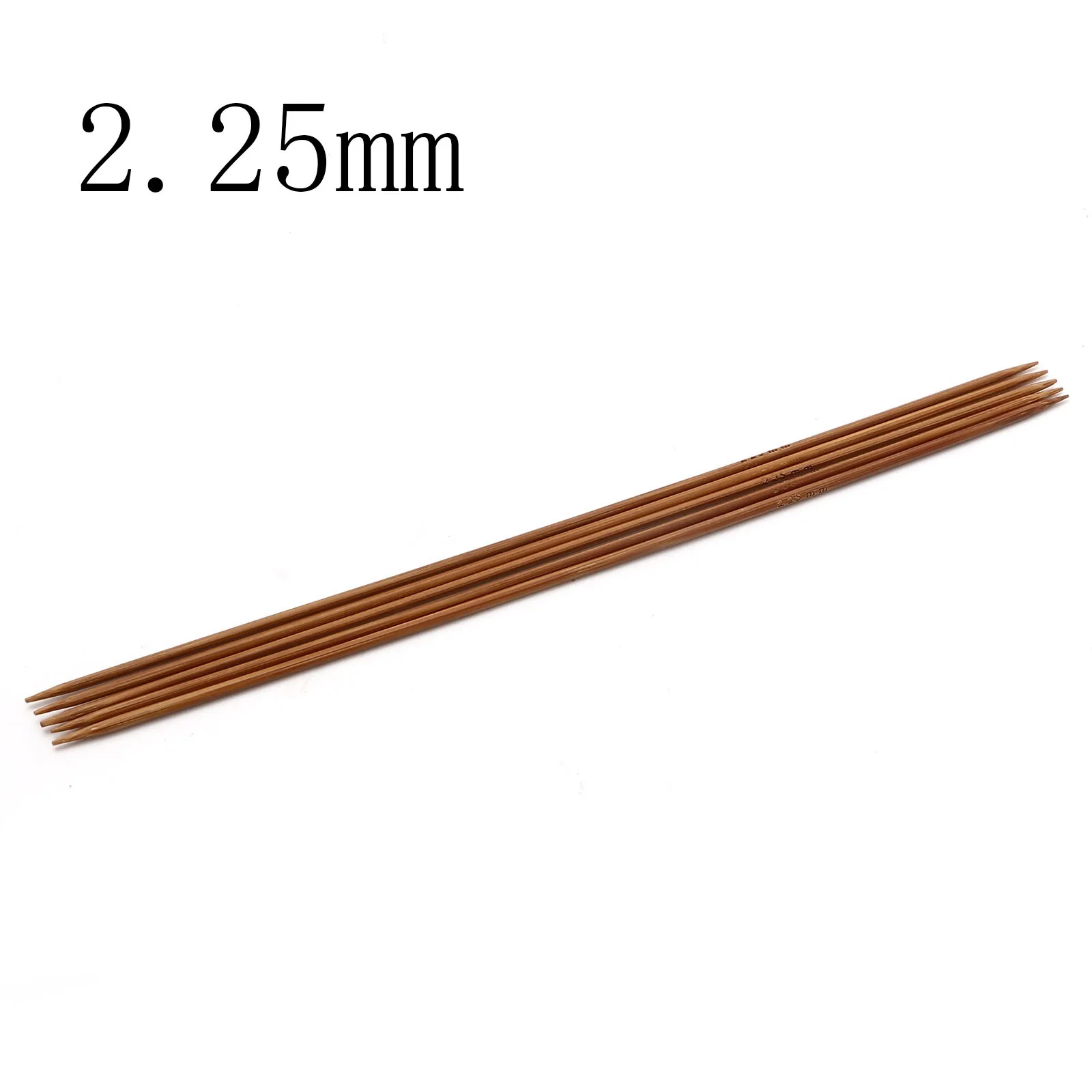 5PCs 2mm-10mm Bamboo Double Pointed Knitting Needles Brown Crochet Hooks Sweater Weaving Needle DIY Craft Sewing Tool,20cm long