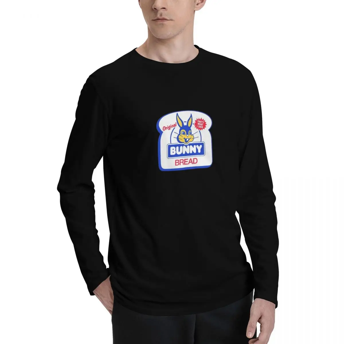 Bunny_Bread Premium Men's Long Sleeve Tee - Classic Design with Superior Comfort for All-Day Wear