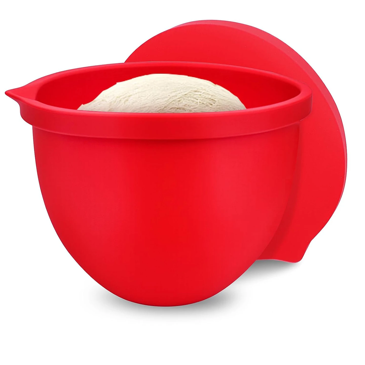 Compatible with KitchenAid 7qt Mixer Accessories, Silicone Bowl Cover, Fits Only 7qt, Heat-Resistant and Easy to Clean, Red