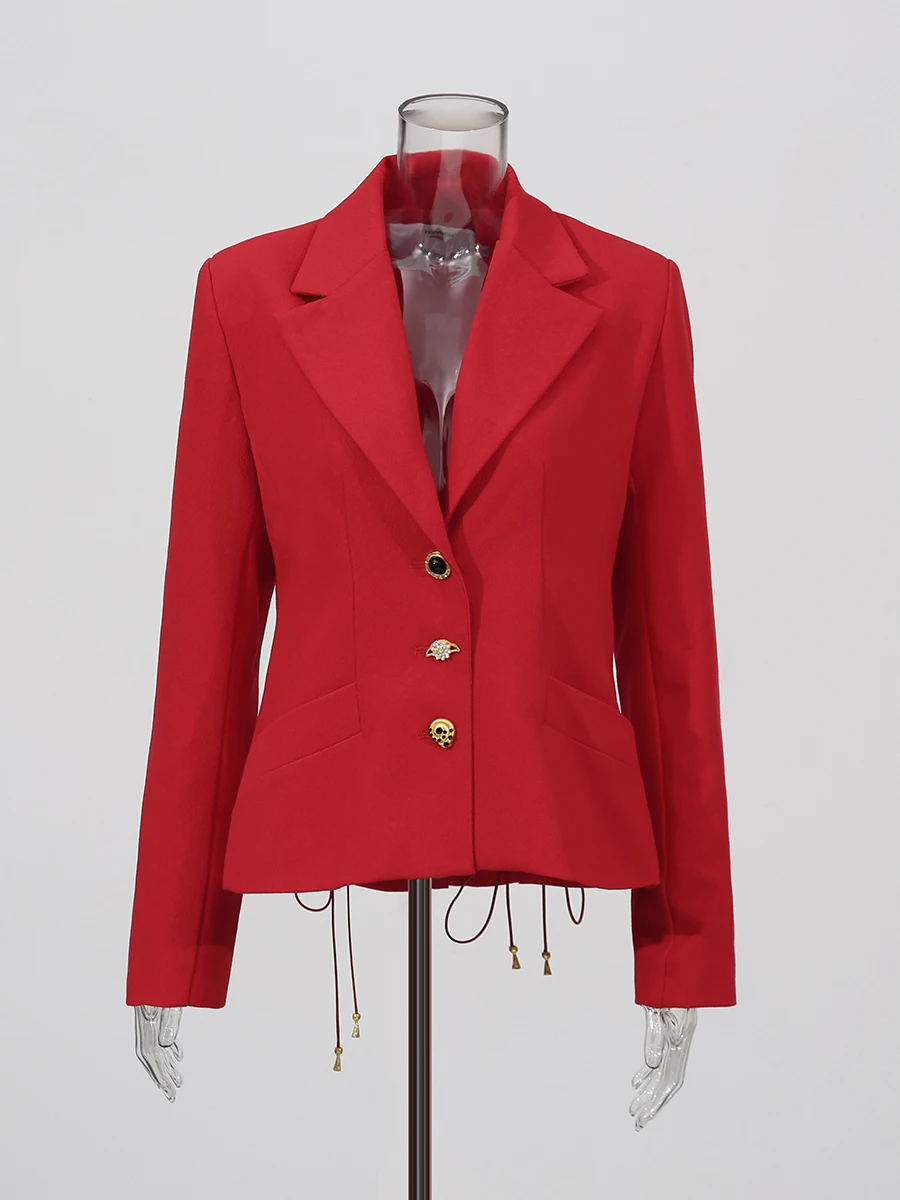 VGH Solide Temperament Vintage Abnehmen Jacken Für Frauen V-ausschnitt Langarm Verstärktes Taste Herbst Casual Jacke Weibliche Mode