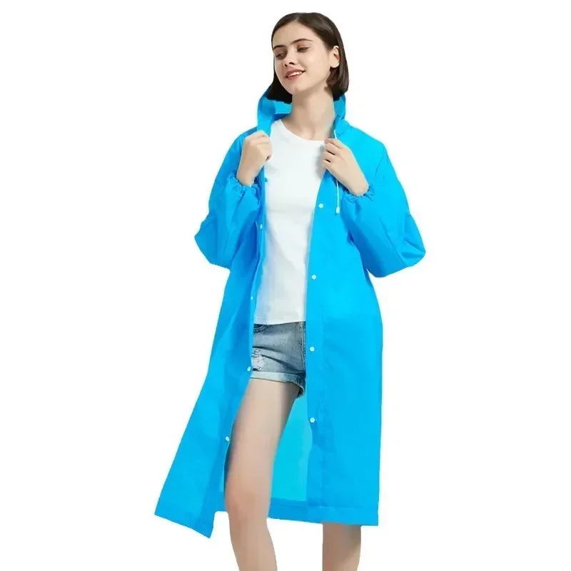 Raincoat Impermeable Thickened Waterproof Raincoat Lightweight Raincoat with Hood Card Style Waterproof Windproof Coat Rain Gear