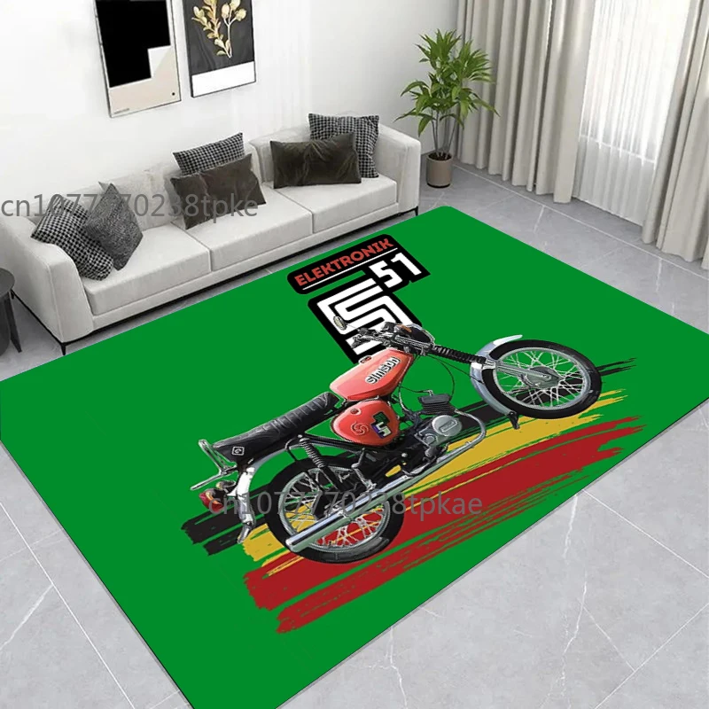 Germany SIMSON Motorcycle Printed Carpet Comfortable Retro Creative Living Room Bedroom Sofa Area Rug,home Decor,Floormat