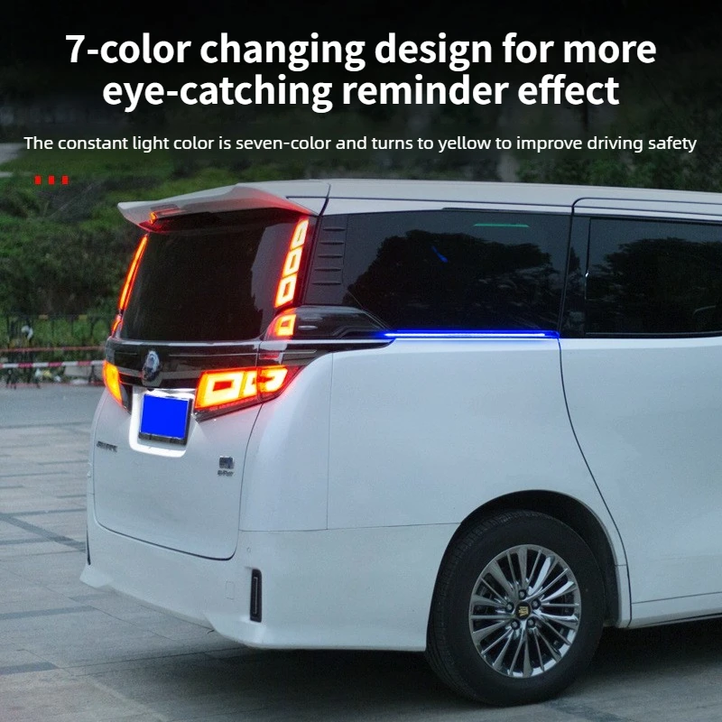For Toyota Alphard Vellfire 30 Series 2015-2022 Rear Side Warning Lights Upgraded LED Slide Rail Side Light RGB Ambient Lamp
