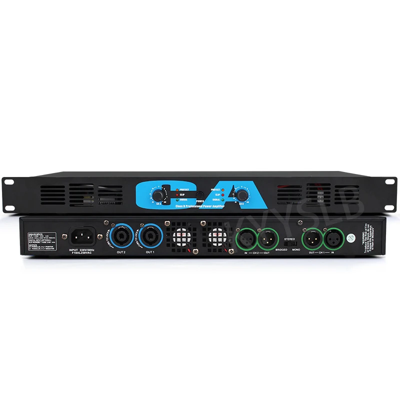 KYYSLB 2*600W Professional Digital Amplifier High-power Pure Rear Stage KTV Stage D-Class Sound Equipment/Amplifiers/Speakers
