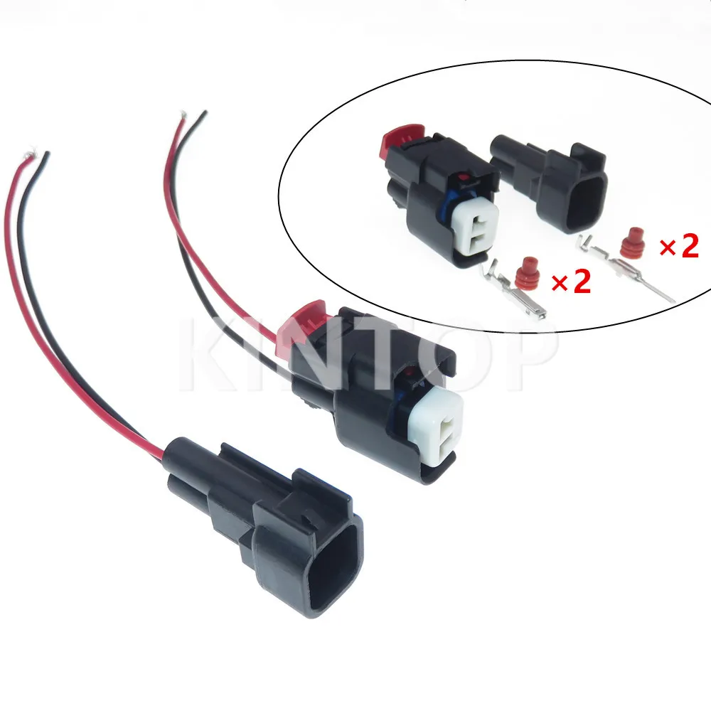 

1 Set 2 Pins 340620047 34062-0047 AC Assembly Electric Wire Waterproof Plastic Plug 7287-1596-30 Cable Harness Socket For Car