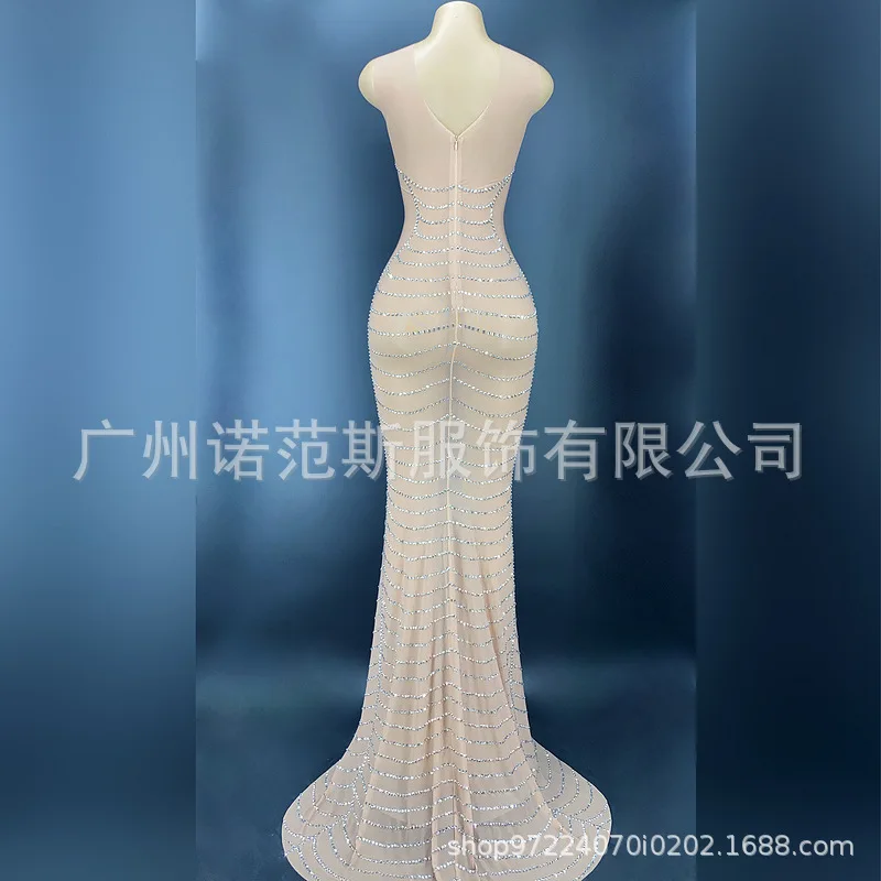 Women's Fashion High Waist Split Sleeveless Long Dress - Elegant For Evening & Commuter Wear Robe De Soiree Elegante Pour Femme