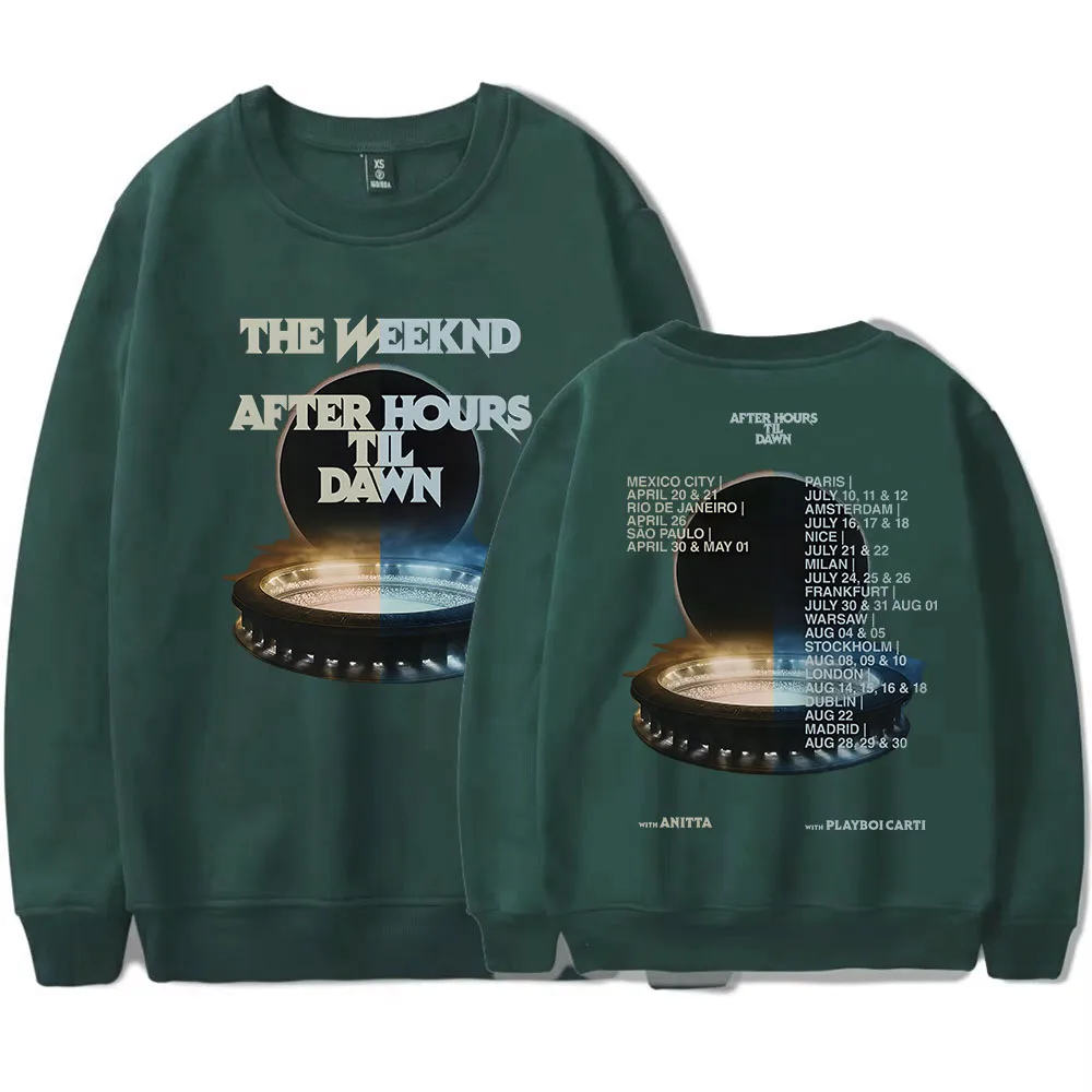 After Hours Til Dawn Tour 2026 CREWNECK Sweatshirt  LATIN AMERICA EUROPE The Weeknd Rapper Pullovers Long Sleeve Men Hoodie Male
