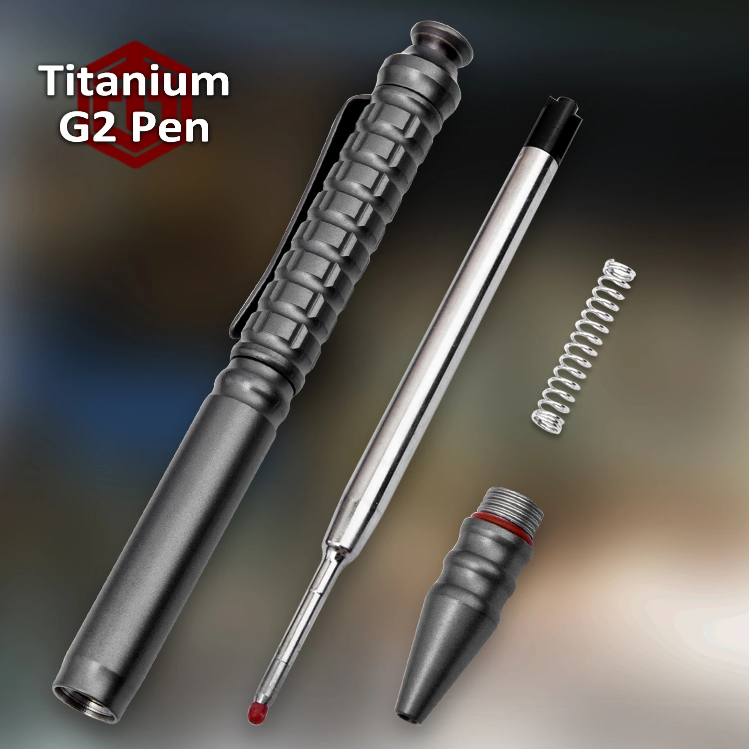 

Titanium alloy tactical pen multifunctional pen G2 Pen Refill ball-point pen outdoor self-defense EDC tool pen Premium Gift