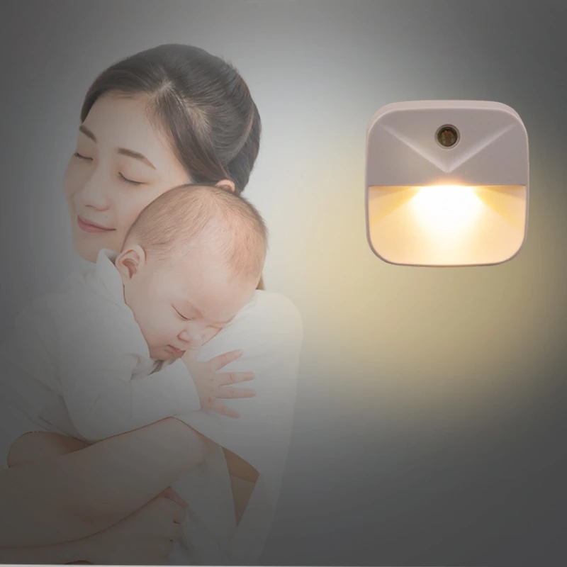 

Warm White Control Night Light Intelligent Sensing Bedside Lamp LED Plug-in Energy-saving Lights Suitable for Bedroom Hallway